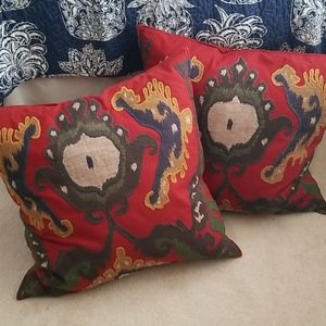 Pottery Barn Inna Ikat Embroidered 24” Pillow Cover Gorgeous! Pottery Barn Inna Ikat Embroidered 24” Pillow Cover Gorgeous!